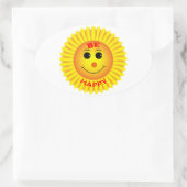 Sticker Ovale Soyez heureux (Sac)