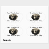 Sticker Ovale Soyez une voix (Feuille)