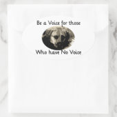 Sticker Ovale Soyez une voix (Sac)