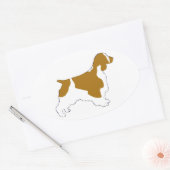 Sticker Ovale spaniel à springer (Enveloppe)