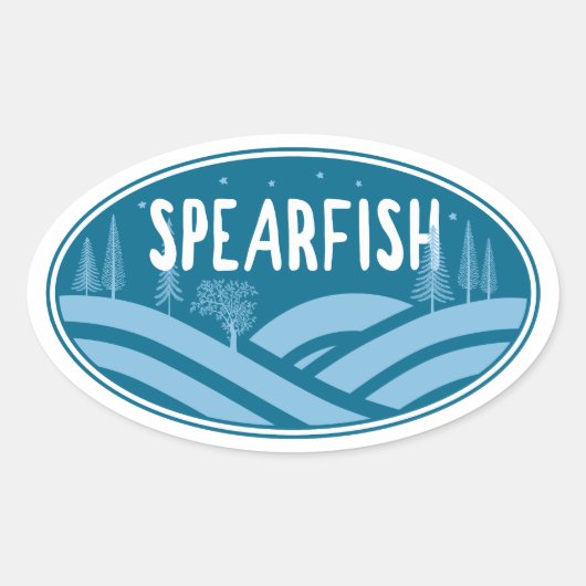 Sticker Ovale Spearfish South Dakota Outdoors (Devant)