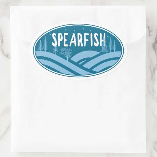 Sticker Ovale Spearfish South Dakota Outdoors (Sac)