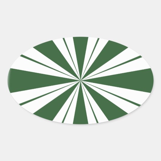 Sticker Ovale Spearmint Stripe (Devant)