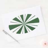 Sticker Ovale Spearmint Stripe (Enveloppe)
