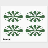 Sticker Ovale Spearmint Stripe (Feuille)