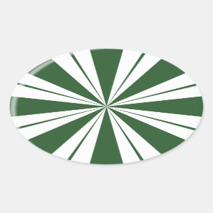 Sticker Ovale Spearmint Stripe