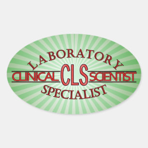 STICKER OVALE SPÉCIALISTE CLÉ LOGO CLINIQUE LABORATOIRE SCIENTIF
