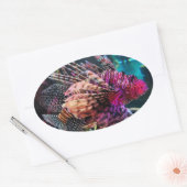 Sticker Ovale Spectaculaire poisson-lion (Enveloppe)