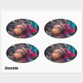 Sticker Ovale Spectaculaire poisson-lion (Feuille)