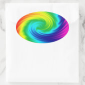 Sticker Ovale spirale arc-en-ciel (Sac)
