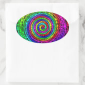 Sticker Ovale Spirale arc-en-ciel (Sac)