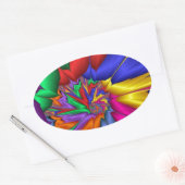 Sticker Ovale Spirale couleur vive (Enveloppe)