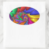 Sticker Ovale Spirale couleur vive (Sac)