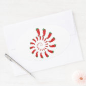 Sticker Ovale Spirale de Pepper Diva Rouge (Enveloppe)