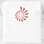 Sticker Ovale Spirale de Pepper Diva Rouge (Sac)