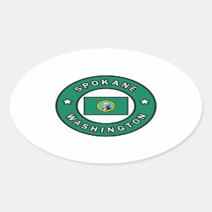 Sticker Ovale Spokane Washington