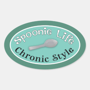 Sticker Ovale Spoonie Style - Diner Green