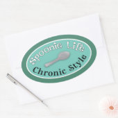 Sticker Ovale Spoonie Style - Diner Green (Enveloppe)