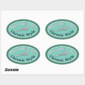 Sticker Ovale Spoonie Style - Diner Green (Feuille)