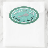 Sticker Ovale Spoonie Style - Diner Green (Sac)