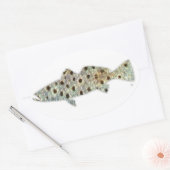 Sticker Ovale Spotled Seatrout par Patternwear© (Enveloppe)