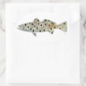 Sticker Ovale Spotled Seatrout par Patternwear© (Sac)