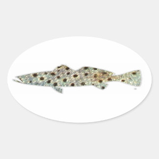 Sticker Ovale Spotled Seatrout par Patternwear©