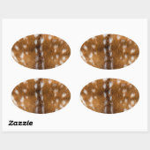 Sticker Ovale Spotted deer pour texture (Feuille)