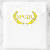 Sticker Ovale SPQR Roma (Sac)