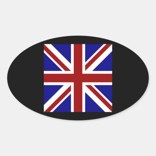 Sticker Ovale Square Union Jack (Devant)