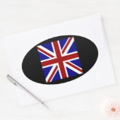Sticker Ovale Square Union Jack (Enveloppe)