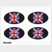Sticker Ovale Square Union Jack (Feuille)