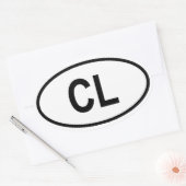 Sticker Ovale Sri Lanka "CL" (Enveloppe)