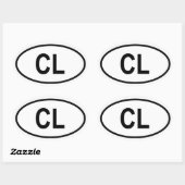 Sticker Ovale Sri Lanka "CL" (Feuille)
