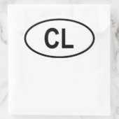 Sticker Ovale Sri Lanka "CL" (Sac)