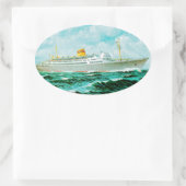 Sticker Ovale ss Bergensfjord en mer (Sac)