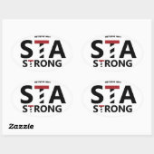 Sticker Ovale St. Augustine, Floride - STA STRONG (Feuille)