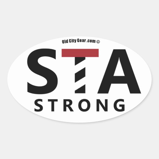 Sticker Ovale St. Augustine, Floride - STA STRONG (Devant)