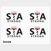 Sticker Ovale St. Augustine, Floride - STA STRONG (Feuille)