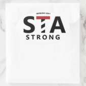 Sticker Ovale St. Augustine, Floride - STA STRONG (Sac)
