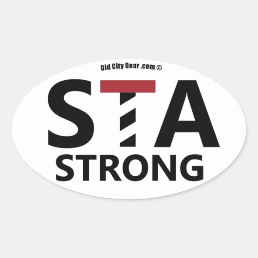 Sticker Ovale St. Augustine, Floride - STA STRONG (Devant)