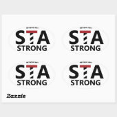 Sticker Ovale St. Augustine, Floride - STA STRONG (Feuille)