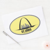 Sticker Ovale St. Louis Missouri (Enveloppe)