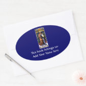 Sticker Ovale St. Michael L'Archange Vitre Tiré (Enveloppe)