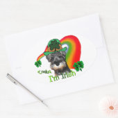 Sticker Ovale St patrick Schnauzer miniature (Enveloppe)