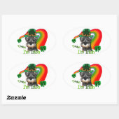 Sticker Ovale St patrick Schnauzer miniature (Feuille)