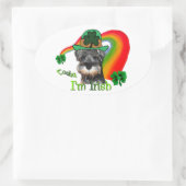 Sticker Ovale St patrick Schnauzer miniature (Sac)