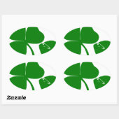 Sticker Ovale St Patrick's Day Obtenez Lucky 3 et 1 feuille 4 (Feuille)
