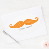 Sticker Ovale Stache-gingembre (Enveloppe)