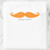 Sticker Ovale Stache-gingembre (Sac)